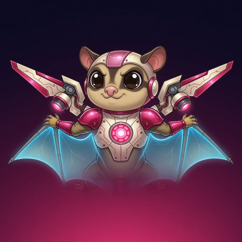 Nova the sugar glider, strawberry chrome ace