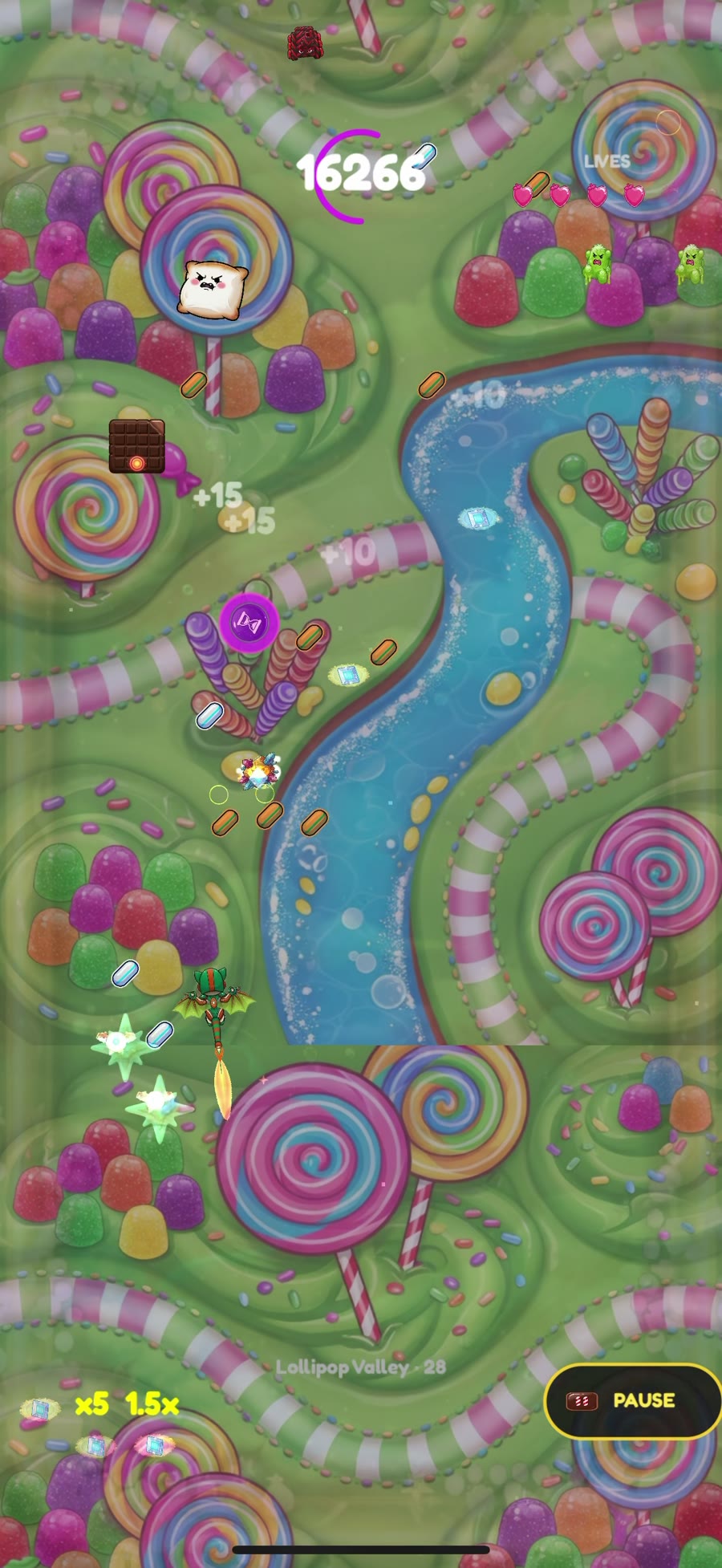 Volt blasting through Lollipop Valley in Endless