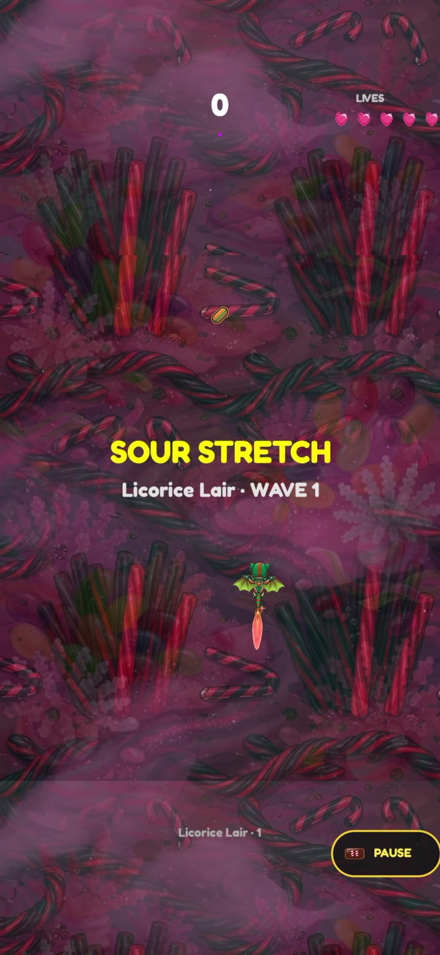 Endless opening banner: SOUR STRETCH, Licorice Lair wave 1